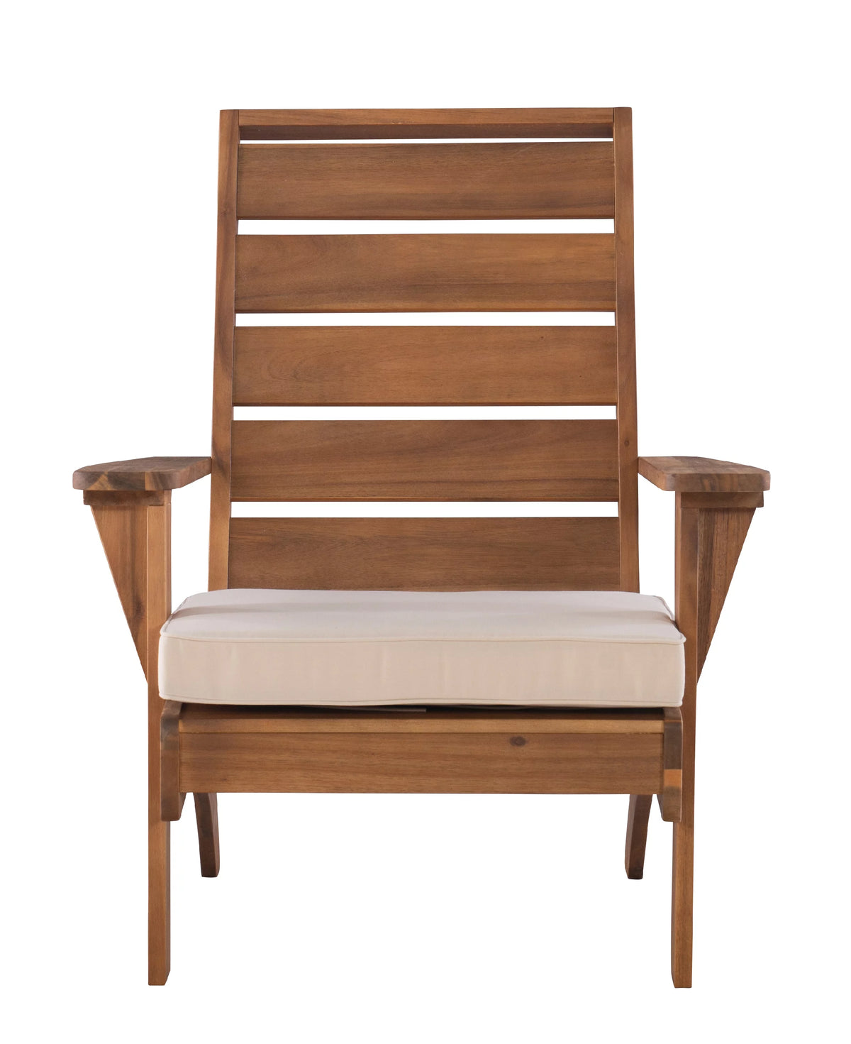 Brown Acacia Wood Patio Chair with Cushion O15101