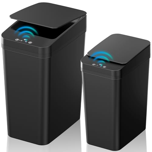 2 Pack 2.2 Gallon Automatic Touchless Trash Can with Lid P682450