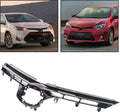 Black Front Bumper Upper Hood Grille Pack of 2 R47512