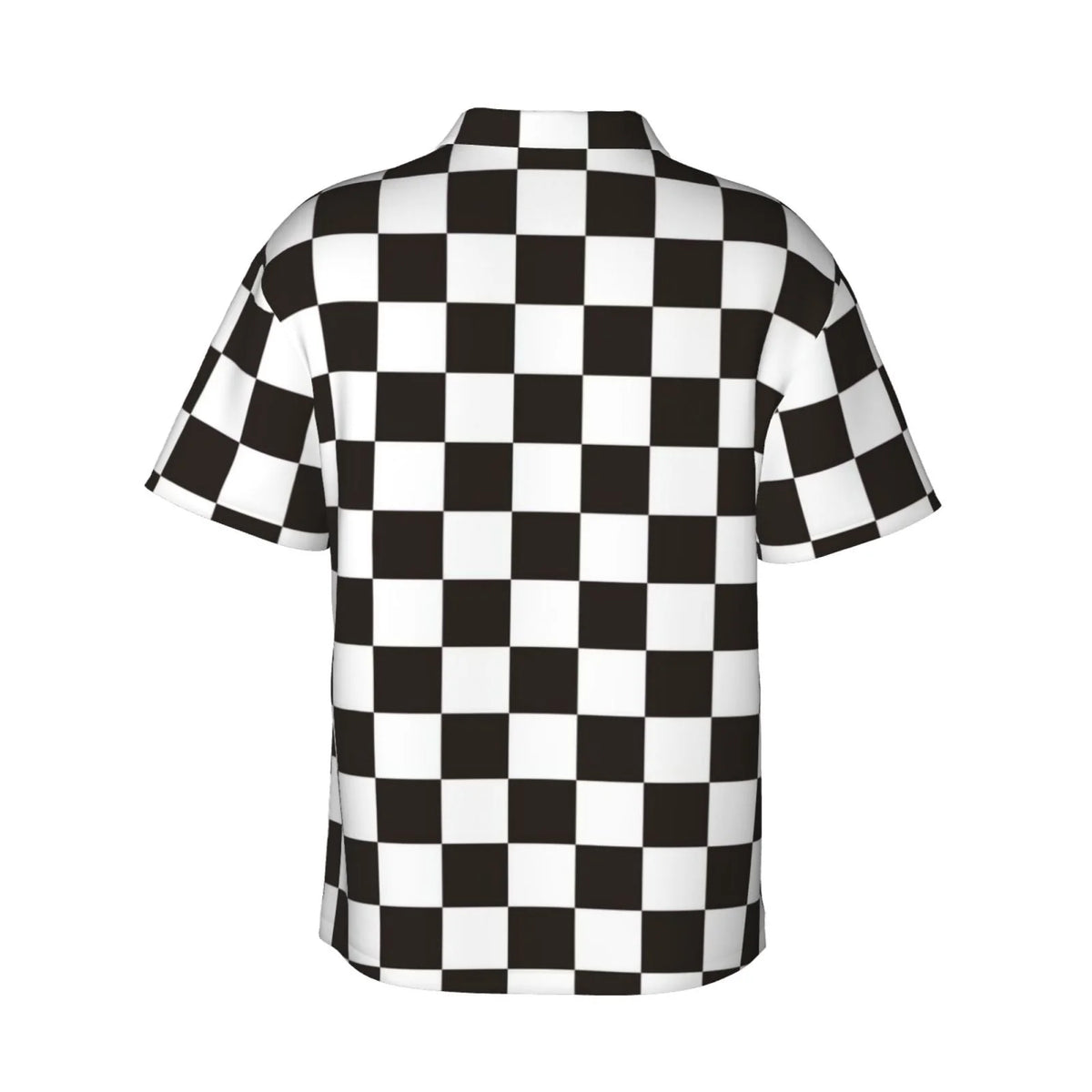 Black and White Checkerboard Hawaiian Shirts T402