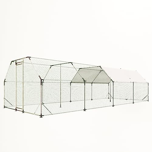 Large Metal Chicken Coop Run with Cover E2114