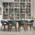 Walnut Wood Rectangle Dining Table E77543