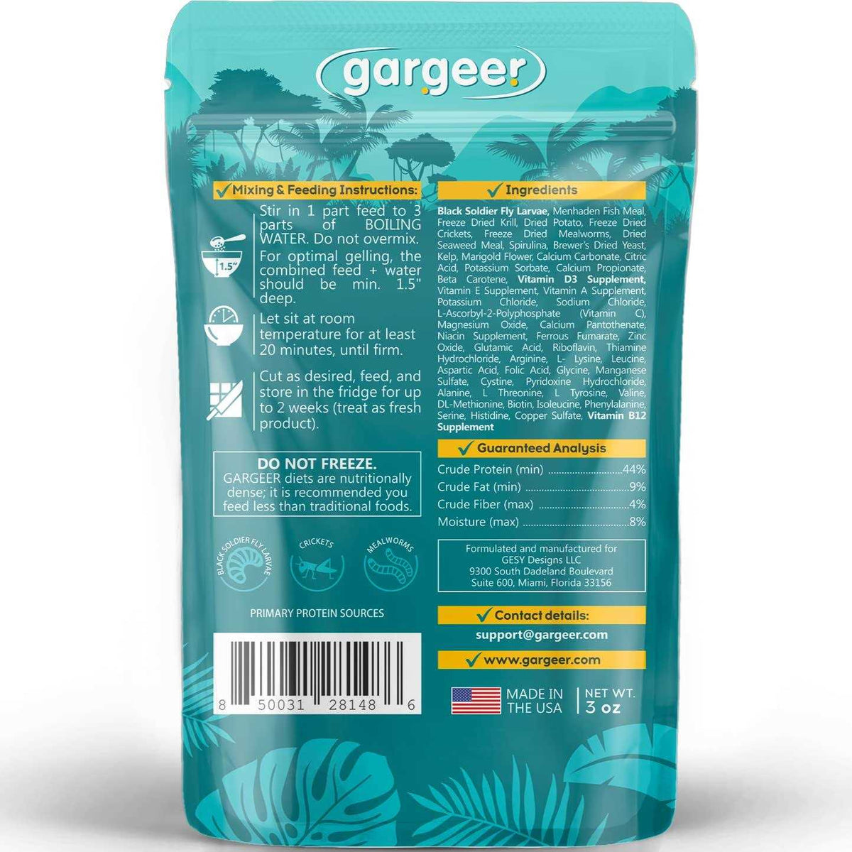 Leopard Gecko Food Complete Gel Diet Z17945