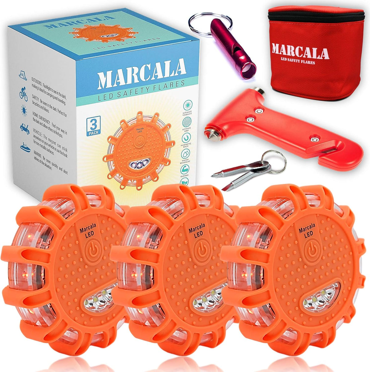 12-Pack LED Emergency Safety Flares N219