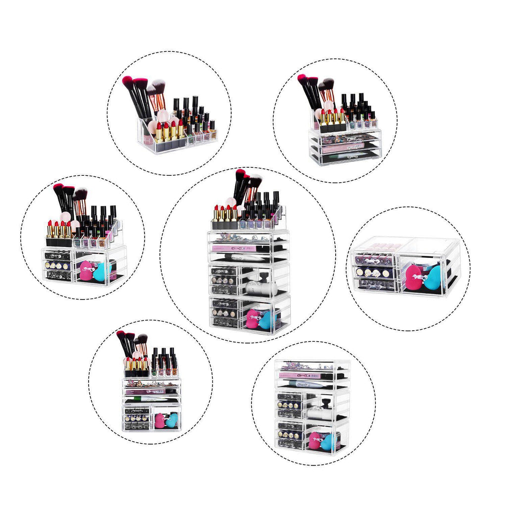 Transparent Makeup Organizer with Drawers D14878