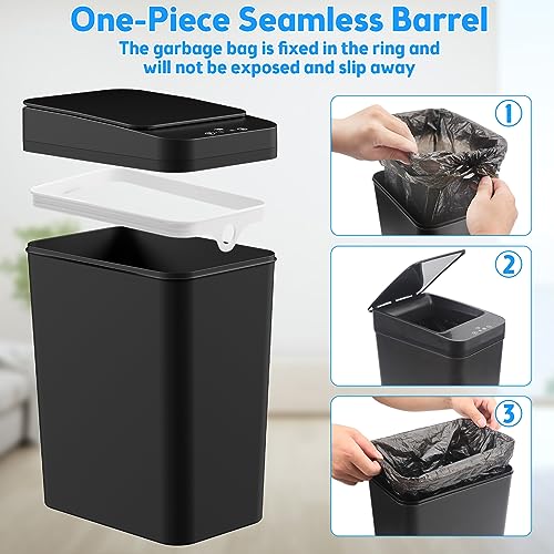 2 Pack 2.2 Gallon Automatic Touchless Trash Can with Lid P682450