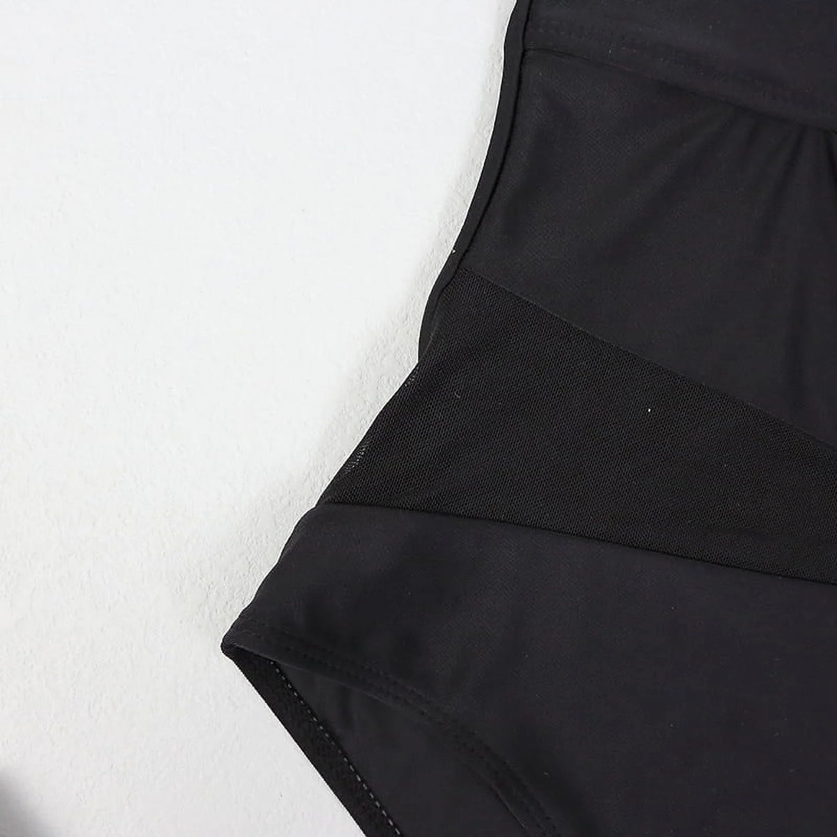 Black Retro One Piece Tummy Control Swimwear Z256
