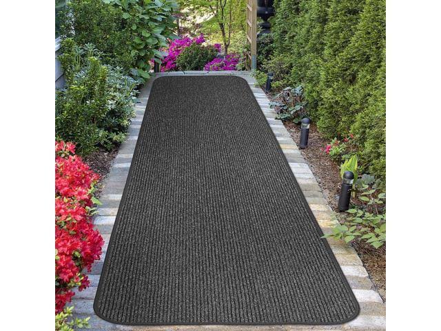 Charcoal Black Skid-Resistant Carpet Runner M19254