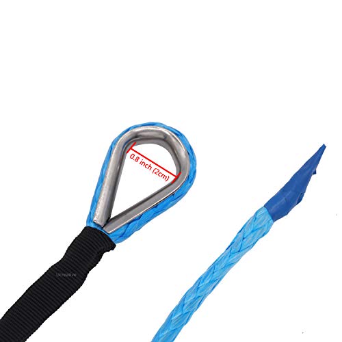 1/4 Inch x 50 Feet Synthetic Winch Line Cable Rope with Sleeve G633213
