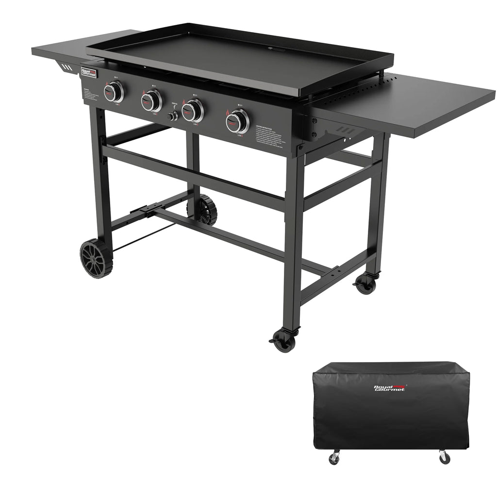 4-Burner Propane Gas Grill Griddle with Cover X3629