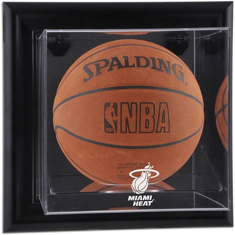 Black Framed Wall-Mounted Basketball Display Case I513990