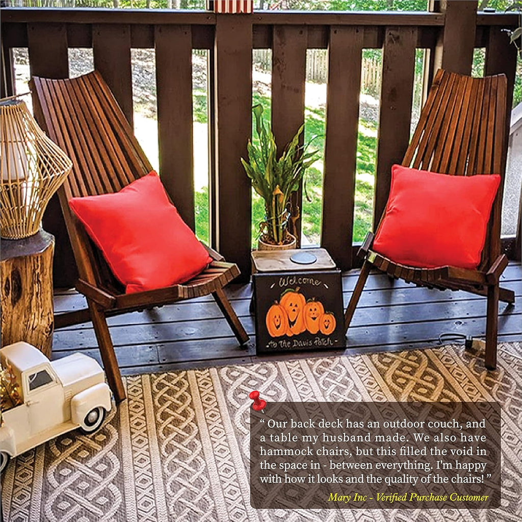 Folding Acacia Wood Outdoor Lounge Chair N414428