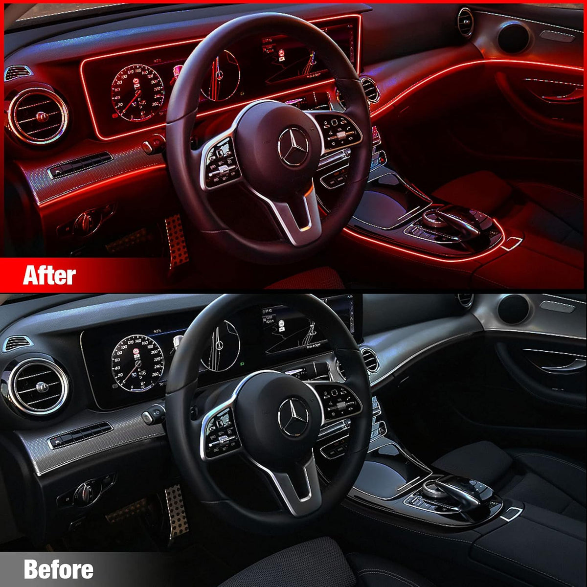 6 in 1 Car LED Strip Lights with Remote and APP Control X73099