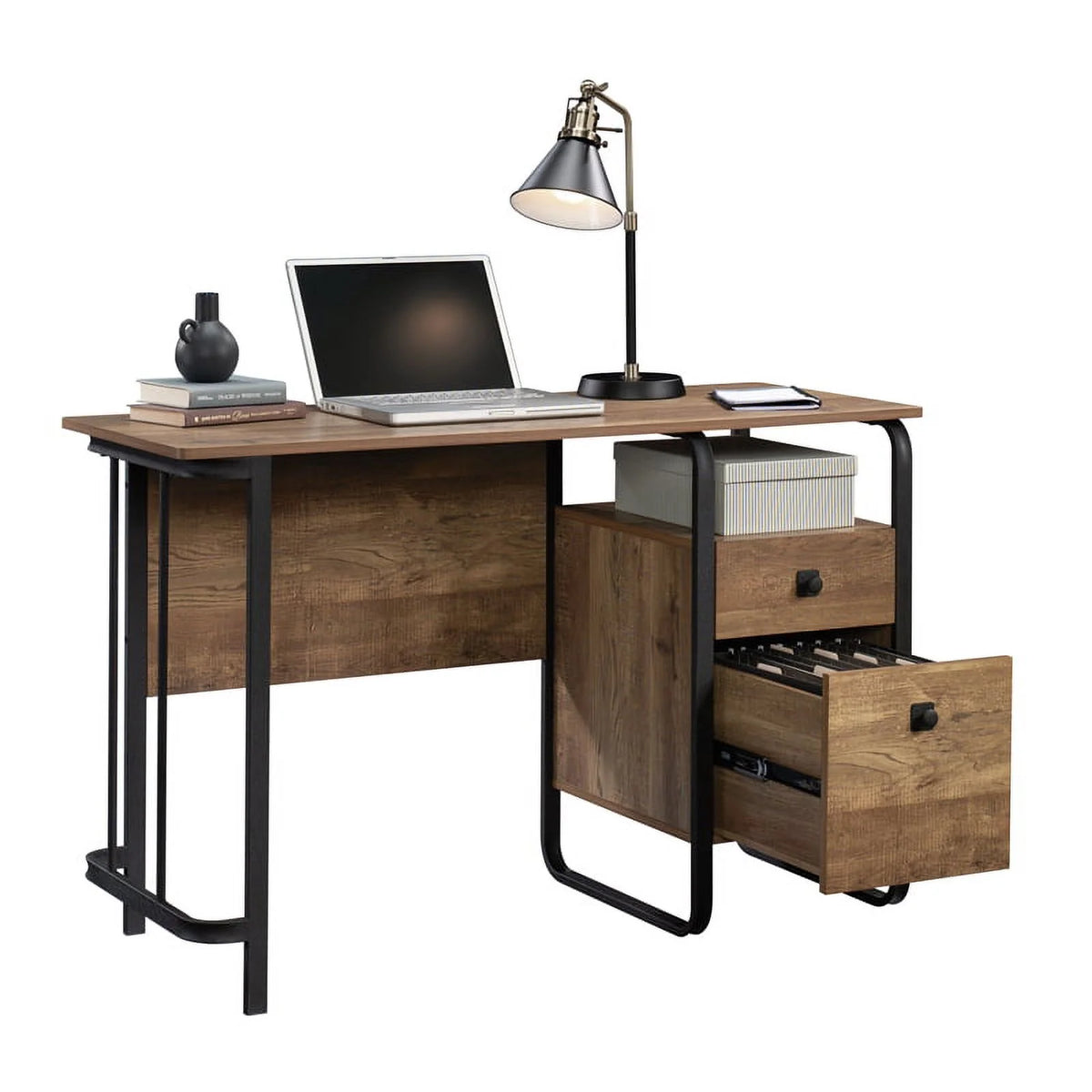 Engineered Wood and Metal Desk Y682107