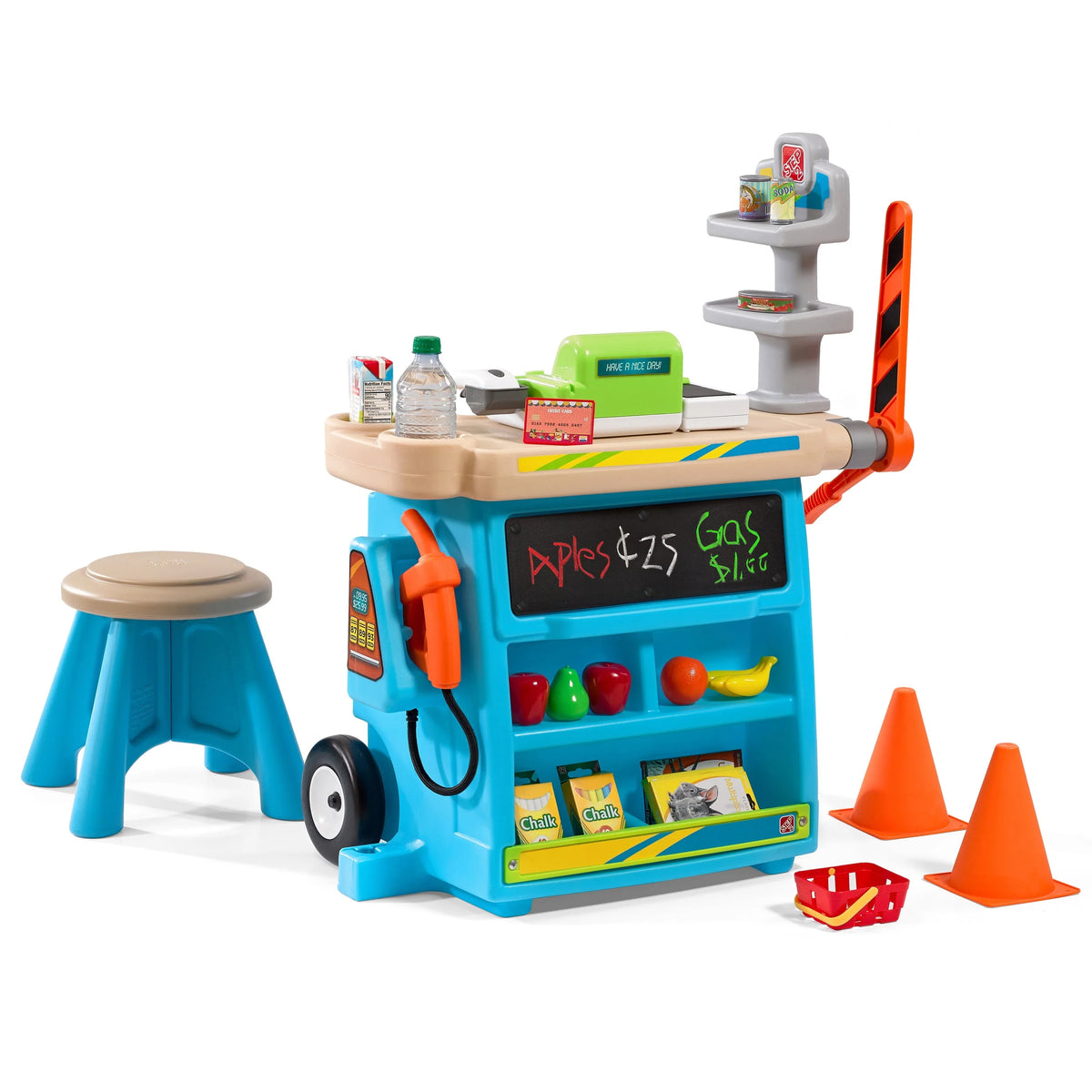 Blue Kids Plastic Playset with Umbrella O905