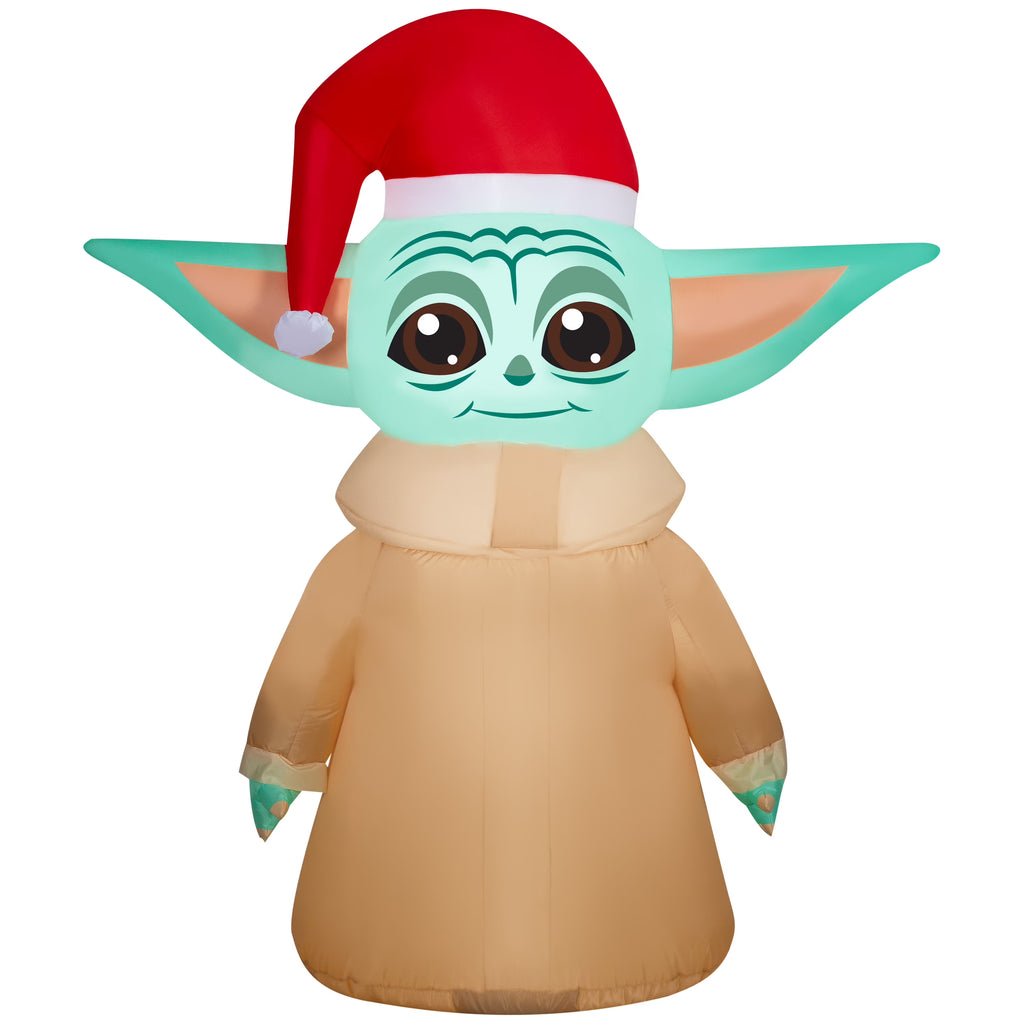 Star Wars Airblown Inflatables Christmas Stylized Grogu with Santa hat Q952