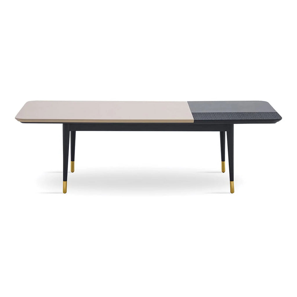 Beige Black Engineered Wood Coffee Table V90085