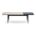 Beige Black Engineered Wood Coffee Table V90085