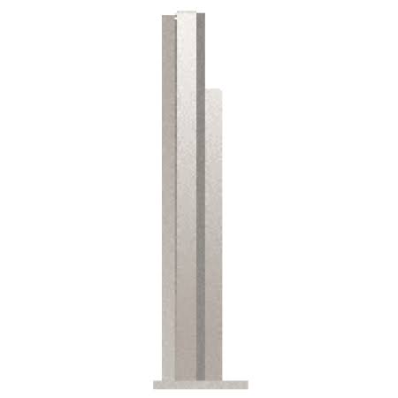 Polished Stainless 24x22 High 1-1/2x22 Square Counter/Partition Corner Post K398