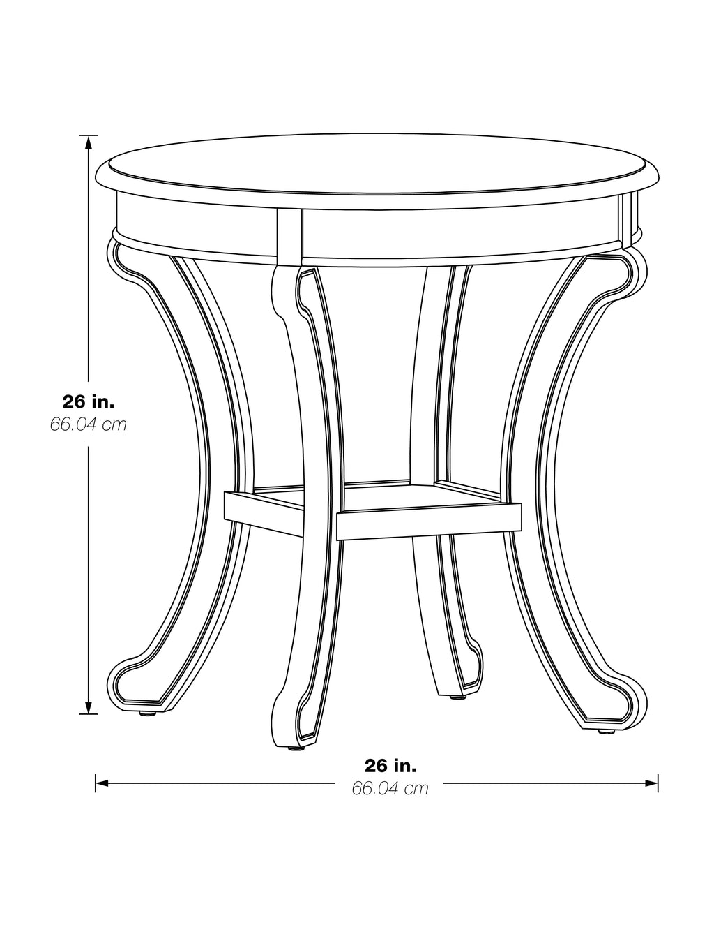 Antique Black Wood Accent Table T591