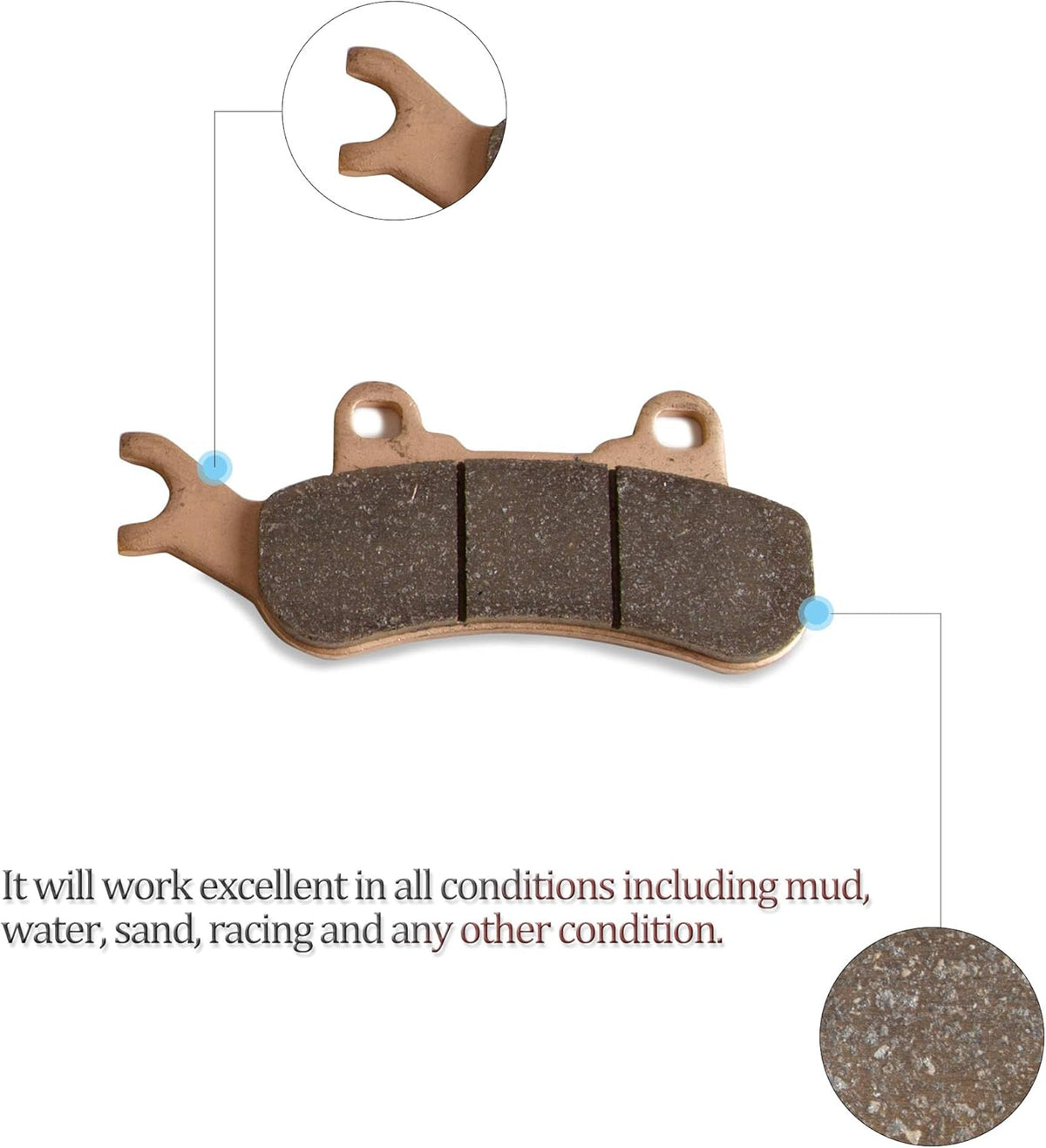 4 Sets Front and Rear Brake Pads Compatible with Can-Am Maverick X3 4x4 XRS, Sintered Metal Brake Pads Y1149