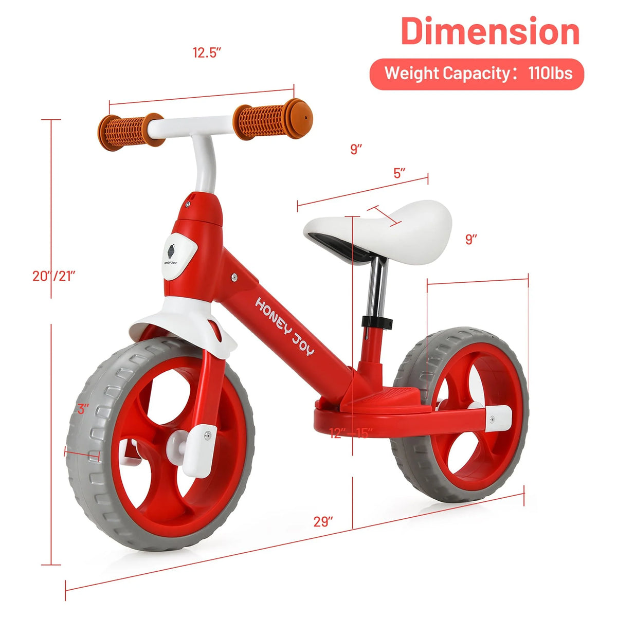 Kids Balance Bike with Feetrests B1155