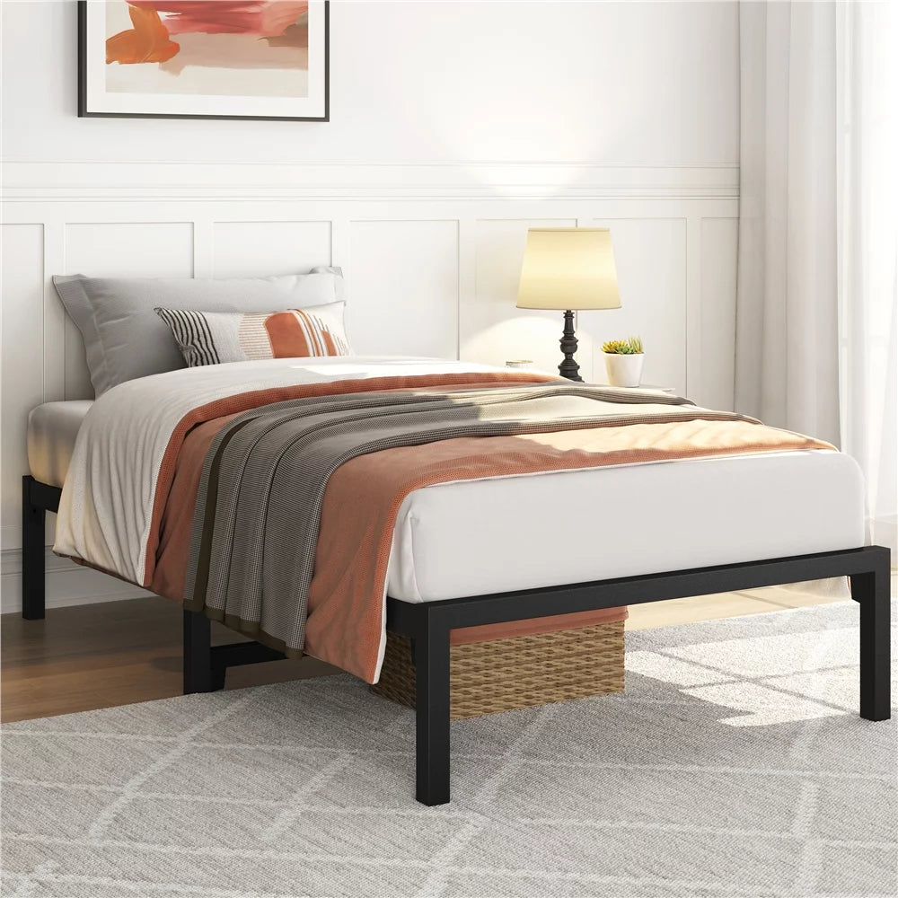 13" Twin Size Black Metal Bed Frame Y751964