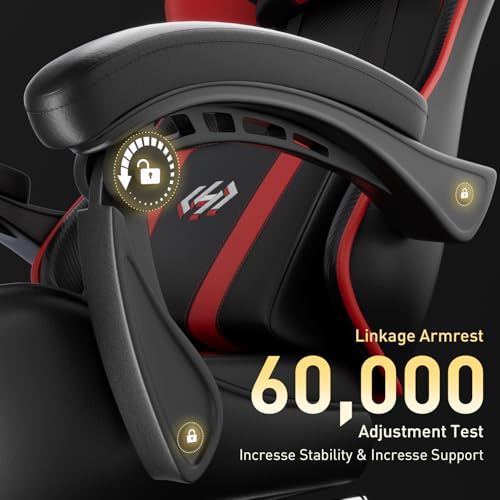 Ergonomic Gaming Chair with Footrest and Headrest W940482