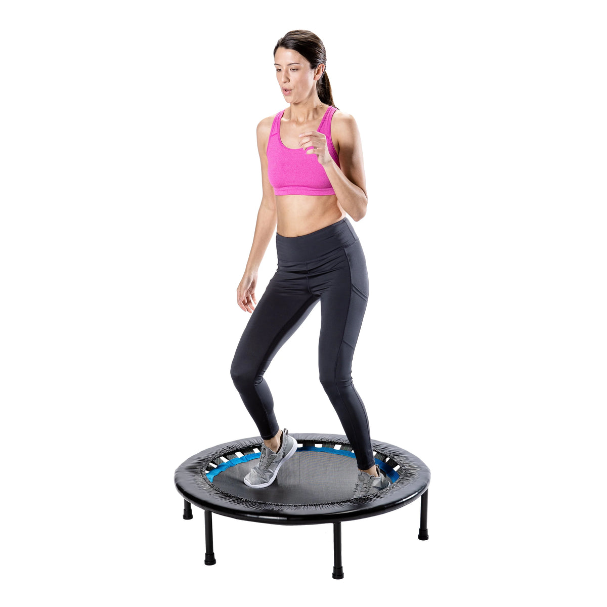 Black Trampoline with Monitor and Adjustable Incline X239