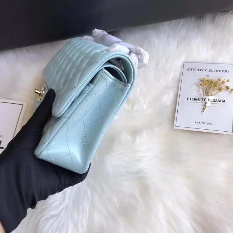 Tiffany Blue Lambskin Leather Flap Bag C796577
