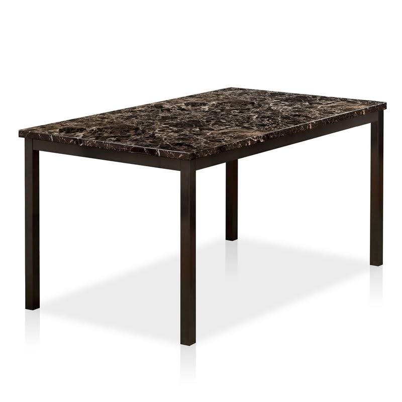 Faux Marble Top Dining Table in Black R55712