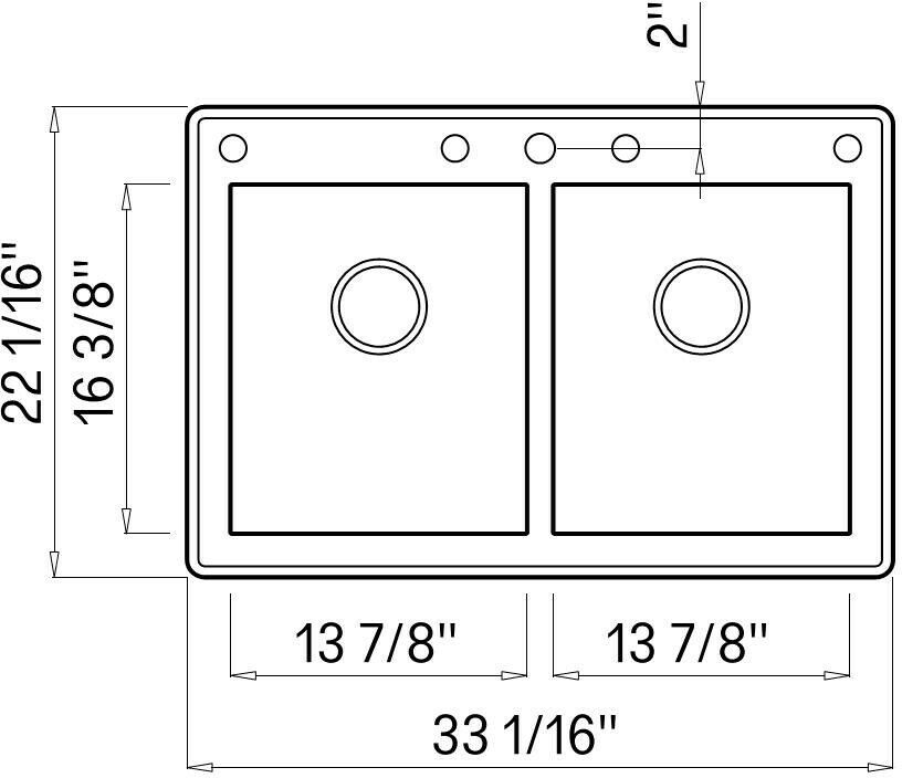 Cafe Latte Double-Basin Granite Drop-in Kitchen Sink Z18298