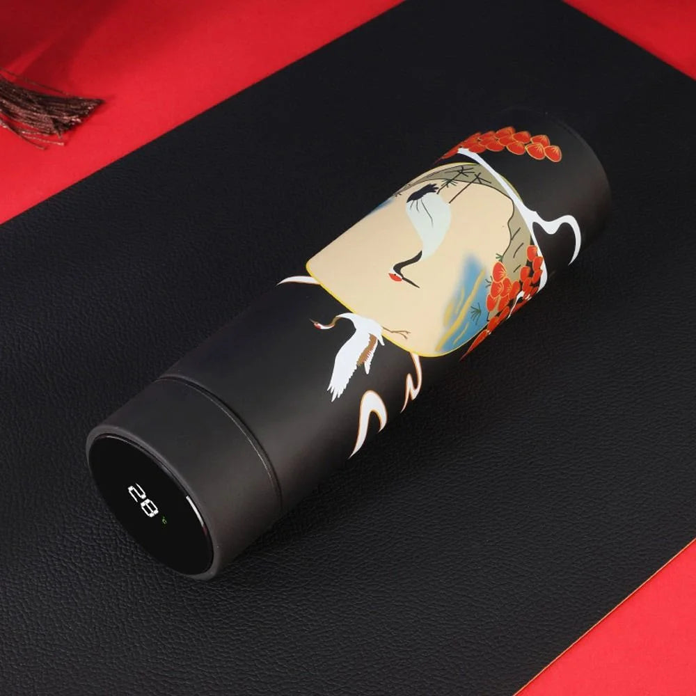 Black Travel Mug with Intelligent Temperature Display N192067