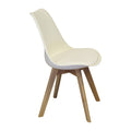 White Mid Century Modern Dining Chair B110