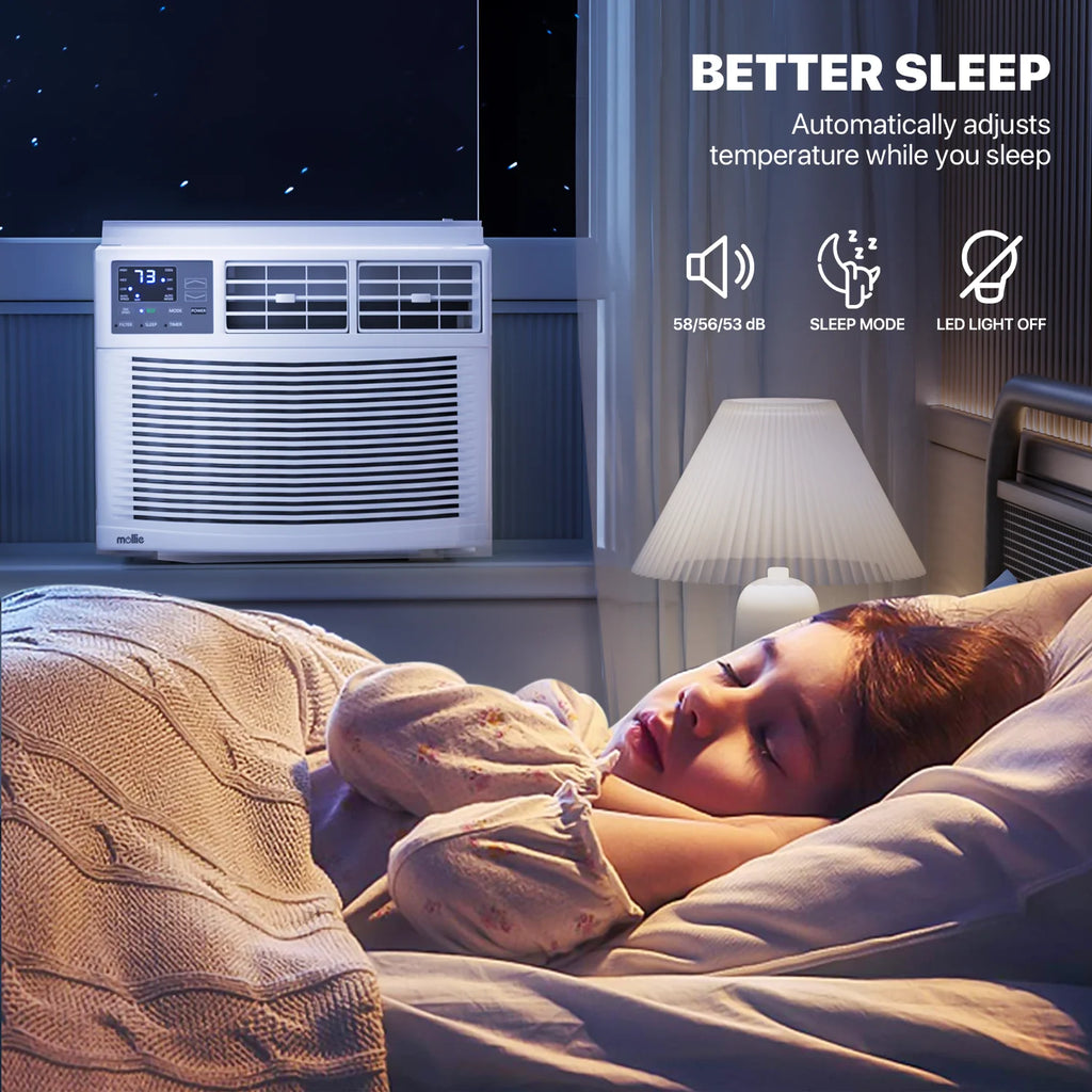 12,000 BTU 115V Smart Window Air Conditioner with Remote Control, White T6842