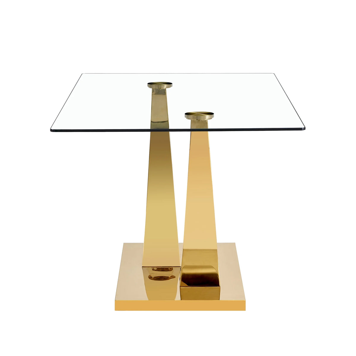 Glass Dining Table with Metal Legs J912