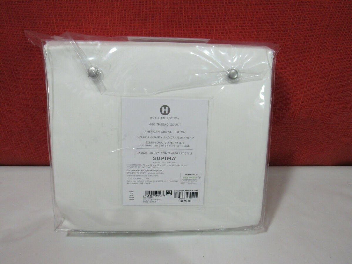 White 100% Supima Cotton California King Fitted Sheet X452