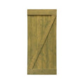 Jungle Green 38-in x 84-in Stained Pine Wood Single Barn Door R11627
