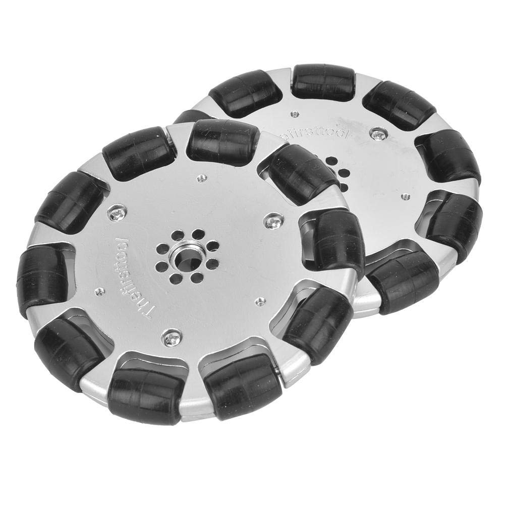 2Pcs 4 Inches Omnidirectional Wheel Set with Assembly Pad U462