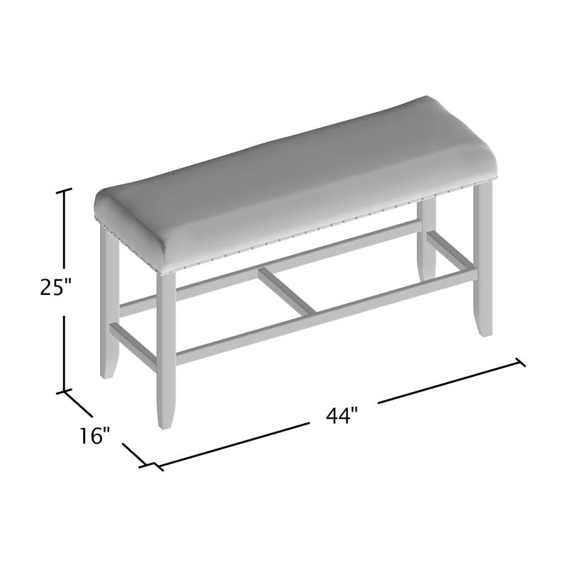 Beige Counter Height Dining Bench F4957
