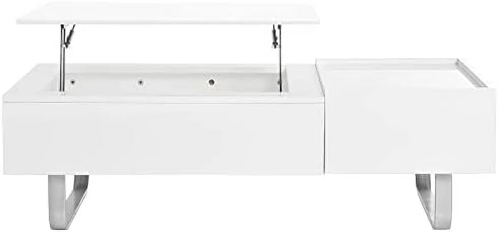 45.3 Inch Lift Top Coffee Table with Hidden Compartment and Drawer W7057
