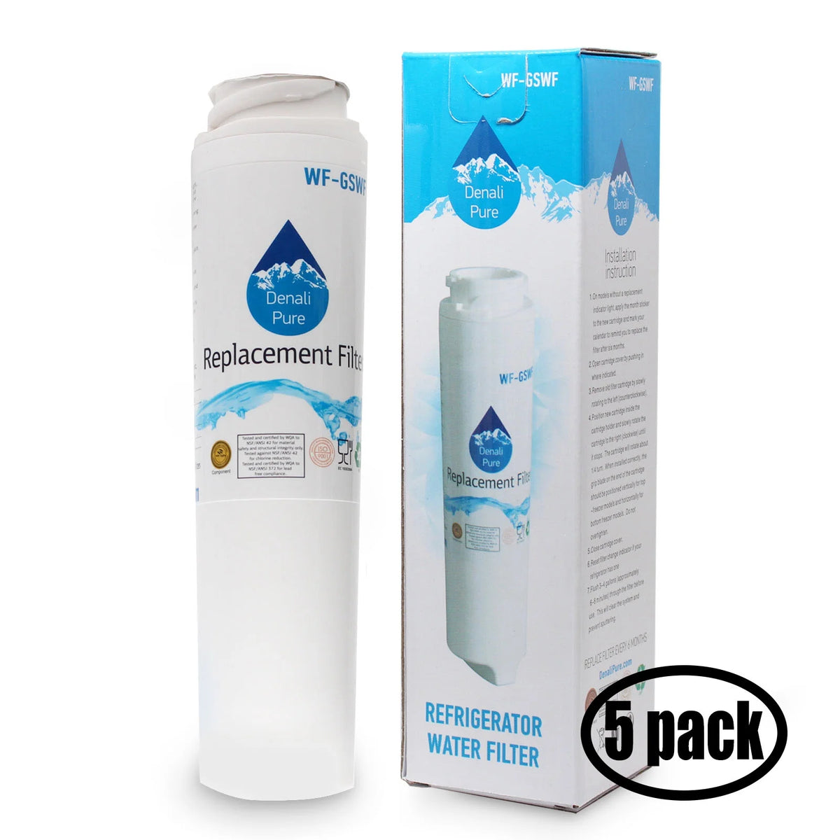 5-Pack Replacement Refrigerator Water Filter U59023