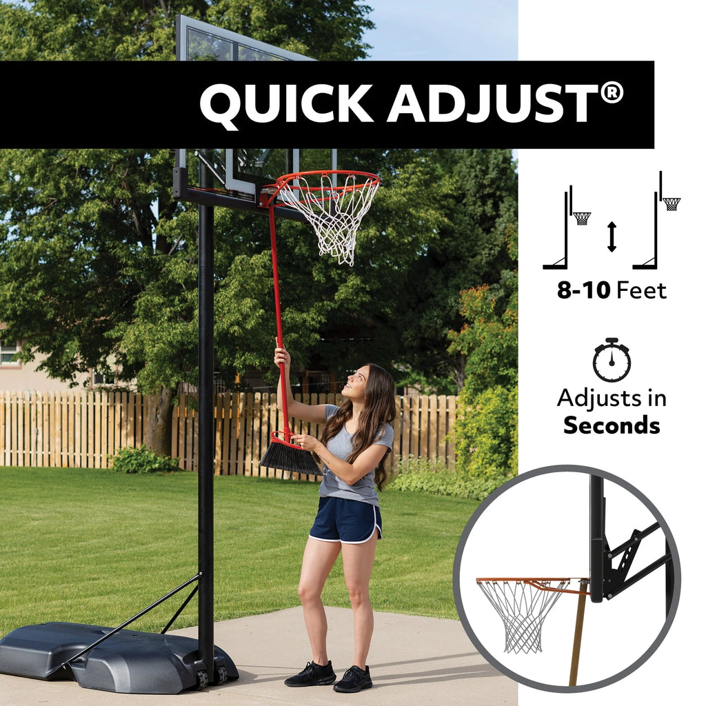 Adjustable Inground Basketball Hoop 44 inch Polycarbonate N6682