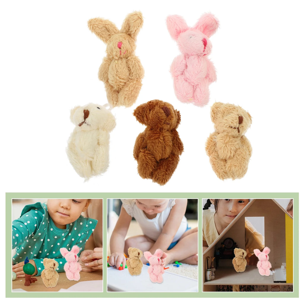 5pcs Miniature Plush Doll Figurines N964194