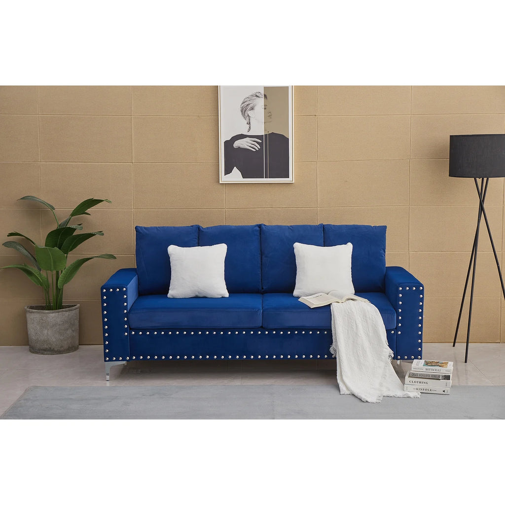 Blue Velvet Sofa B22981