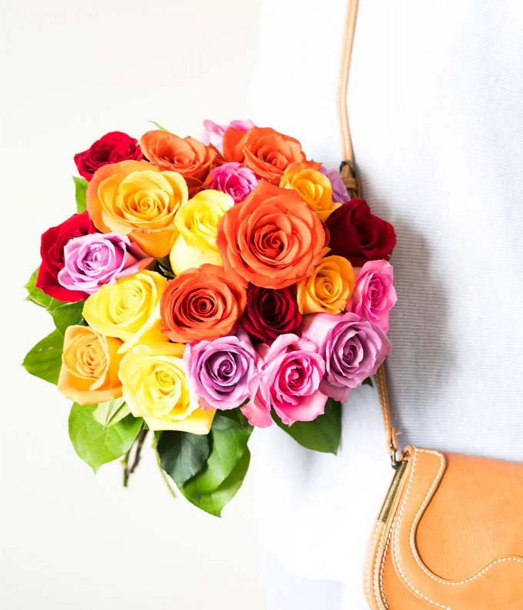 Two Dozen Mixed Rainbow Roses B6982