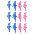 12 Pcs Inflatable Dolphin Toy Swimming Floating Row M432333