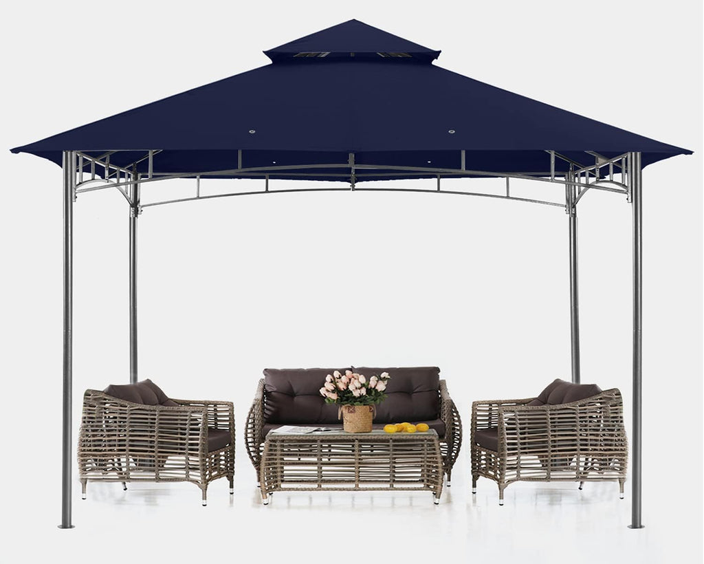 10x10 Gazebo with Netting, Khaki S502