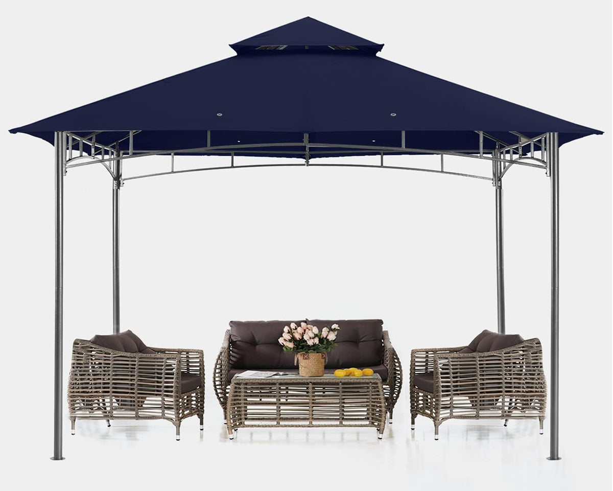 10x10 Gazebo with Netting, Khaki S502
