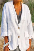 Solid Turn-back Collar Outerwear D430